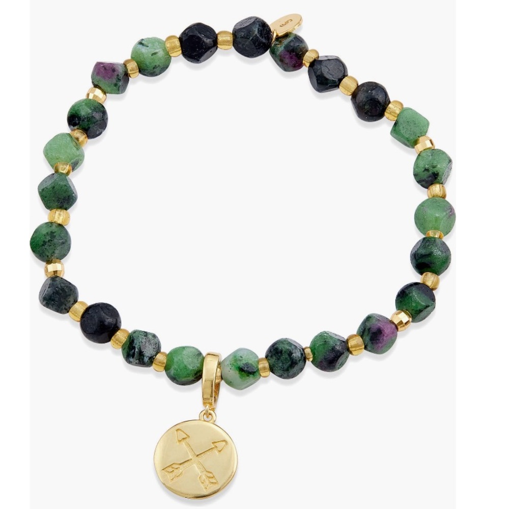 + SAVVY CIE JEWELS + Beaded Stretch Pendant Bracelet